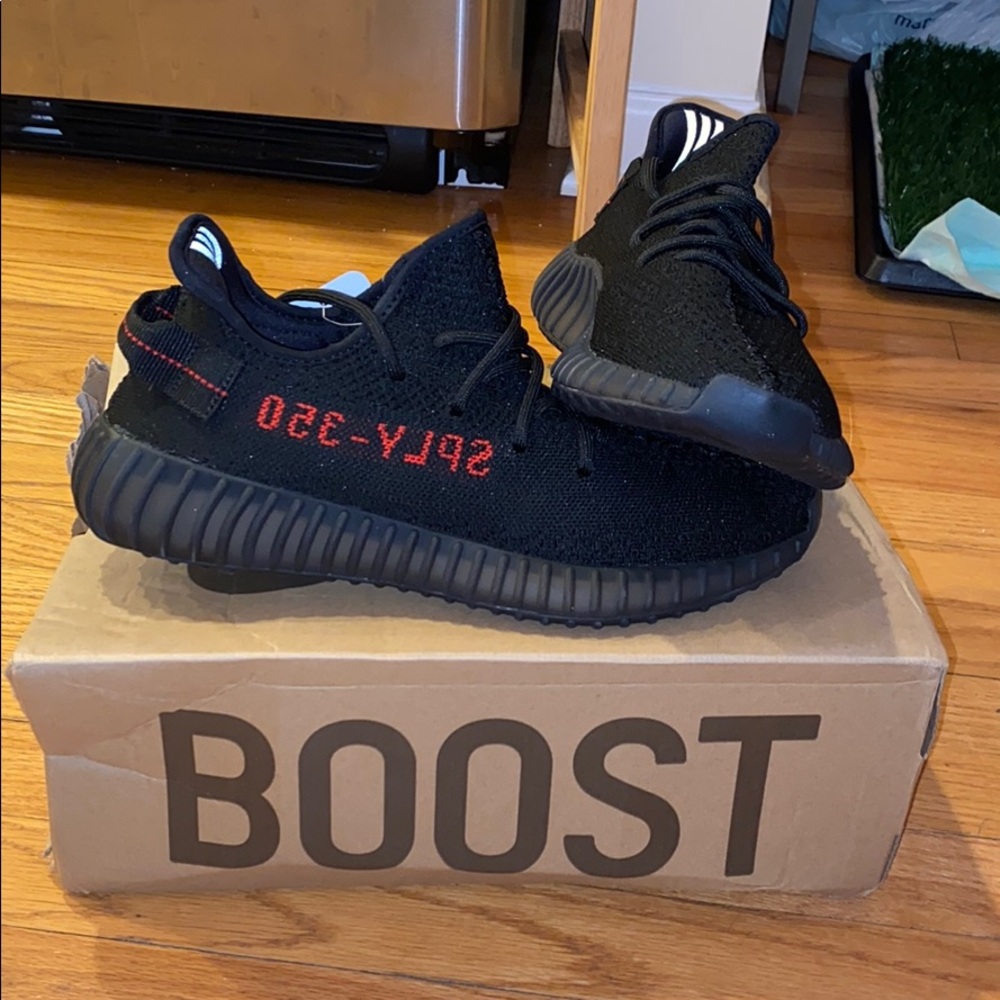 Yeezy 350 v2 Black and red